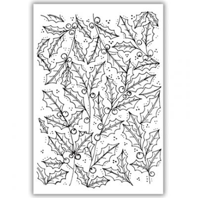 Julie Hickey Designs Clear Stamp - Jolly Holly Christmas